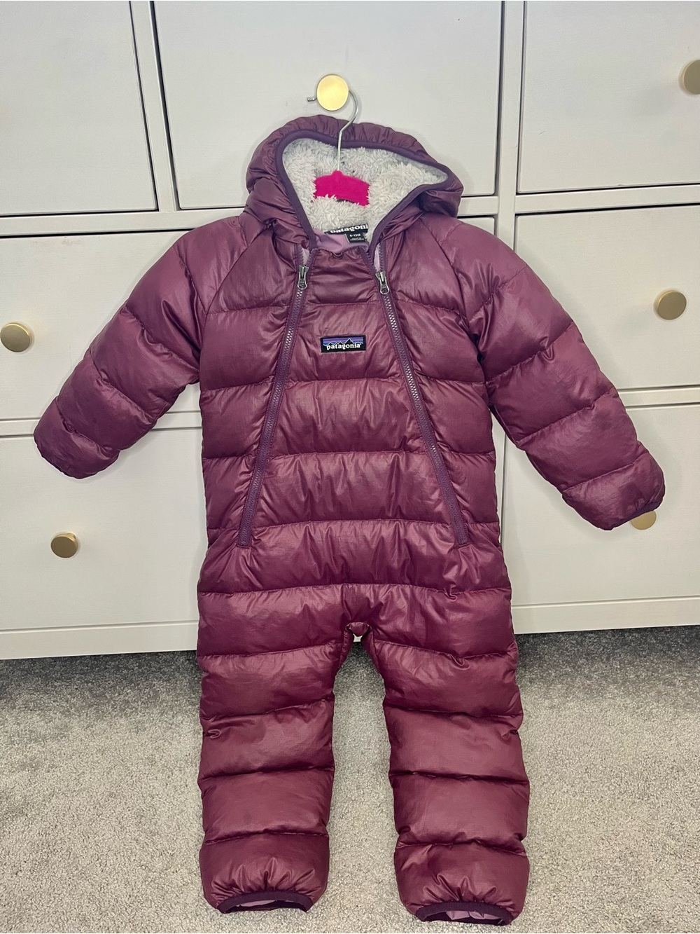 Patagonia Infant Hi-Loft Bunting Suit 6-12 Months in Purple